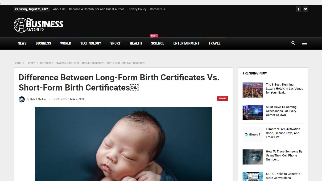 Difference Between Long-Form Birth Certificates vs. Short-Form Birth ...